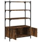 vidaXL Librería 3 estantes madera ingeniería roble humo 70x30x109,5 cm vidaXL Librería 3 estantes madera ingeniería roble humo 70x30x109,5 cm