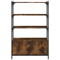 vidaXL Librería 3 estantes madera ingeniería roble humo 70x30x109,5 cm vidaXL Librería 3 estantes madera ingeniería roble humo 70x30x109,5 cm