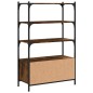 vidaXL Librería 3 estantes madera ingeniería roble humo 70x30x109,5 cm vidaXL Librería 3 estantes madera ingeniería roble humo 70x30x109,5 cm
