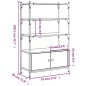 vidaXL Librería 3 estantes madera ingeniería roble humo 70x30x109,5 cm vidaXL Librería 3 estantes madera ingeniería roble humo 70x30x109,5 cm