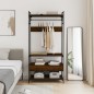 vidaXL Armario cajones madera ingeniería marrón roble 89x39x184,5 cm vidaXL Armario cajones madera ingeniería marrón roble 89x39x184,5 cm