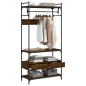 vidaXL Armario cajones madera ingeniería marrón roble 89x39x184,5 cm vidaXL Armario cajones madera ingeniería marrón roble 89x39x184,5 cm