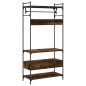 vidaXL Armario cajones madera ingeniería roble ahumado 89x39x184,5 cm vidaXL Armario cajones madera ingeniería roble ahumado 89x39x184,5 cm