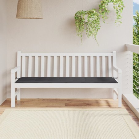 vidaXL Cojín de banco de jardín tela Oxford gris antracita 180x50x3 cm