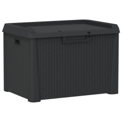vidaXL Caja de almacenaje para jardín PP gris antracita 125 L