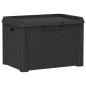 vidaXL Caja de almacenaje para jardín PP gris antracita 125 L vidaXL Caja de almacenaje para jardín PP gris antracita 125 L
