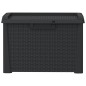 vidaXL Caja de almacenaje para jardín PP gris antracita 125 L vidaXL Caja de almacenaje para jardín PP gris antracita 125 L