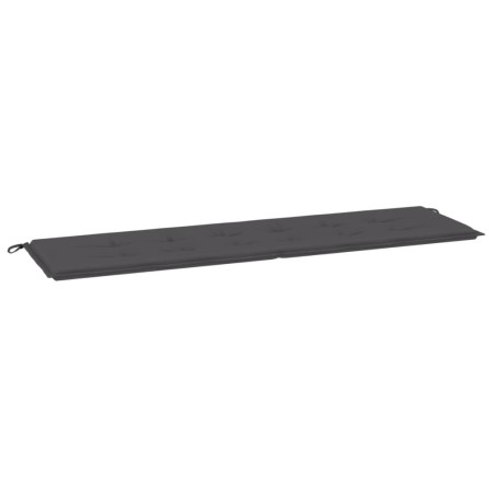 vidaXL Cojín de banco de jardín tela Oxford gris antracita 180x50x3 cm