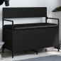 vidaXL Banco con almacenaje madera de ingeniería negro 85,5x42x73,5 cm vidaXL Banco con almacenaje madera de ingeniería negro 85,5x42x73,5 cm