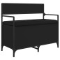 vidaXL Banco con almacenaje madera de ingeniería negro 85,5x42x73,5 cm vidaXL Banco con almacenaje madera de ingeniería negro 85,5x42x73,5 cm