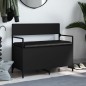 vidaXL Banco con almacenaje madera de ingeniería negro 85,5x42x73,5 cm vidaXL Banco con almacenaje madera de ingeniería negro 85,5x42x73,5 cm