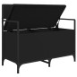 vidaXL Banco con almacenaje madera de ingeniería negro 85,5x42x73,5 cm vidaXL Banco con almacenaje madera de ingeniería negro 85,5x42x73,5 cm