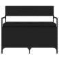 vidaXL Banco con almacenaje madera de ingeniería negro 85,5x42x73,5 cm vidaXL Banco con almacenaje madera de ingeniería negro 85,5x42x73,5 cm