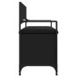 vidaXL Banco con almacenaje madera de ingeniería negro 85,5x42x73,5 cm vidaXL Banco con almacenaje madera de ingeniería negro 85,5x42x73,5 cm