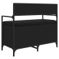 vidaXL Banco con almacenaje madera de ingeniería negro 85,5x42x73,5 cm vidaXL Banco con almacenaje madera de ingeniería negro 85,5x42x73,5 cm