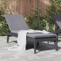 vidaXL Tumbona de PP gris antracita 186x60x29 cm vidaXL Tumbona de PP gris antracita 186x60x29 cm