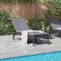 vidaXL Tumbona de PP gris antracita 186x60x29 cm vidaXL Tumbona de PP gris antracita 186x60x29 cm