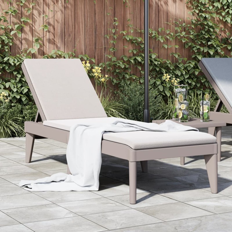 vidaXL Tumbona de PP capuchino 186x60x29 cm vidaXL Tumbona de PP capuchino 186x60x29 cm