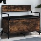 vidaXL Banco almacenaje madera ingeniería roble ahumado 85,5x42x73,5cm vidaXL Banco almacenaje madera ingeniería roble ahumado 85,5x42x73,5cm