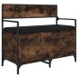 vidaXL Banco almacenaje madera ingeniería roble ahumado 85,5x42x73,5cm vidaXL Banco almacenaje madera ingeniería roble ahumado 85,5x42x73,5cm
