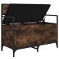 vidaXL Banco almacenaje madera ingeniería roble ahumado 85,5x42x73,5cm vidaXL Banco almacenaje madera ingeniería roble ahumado 85,5x42x73,5cm