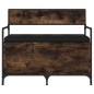 vidaXL Banco almacenaje madera ingeniería roble ahumado 85,5x42x73,5cm vidaXL Banco almacenaje madera ingeniería roble ahumado 85,5x42x73,5cm