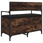 vidaXL Banco almacenaje madera ingeniería roble ahumado 85,5x42x73,5cm vidaXL Banco almacenaje madera ingeniería roble ahumado 85,5x42x73,5cm