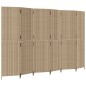 vidaXL Biombo de 6 paneles ratán sintético beige vidaXL Biombo de 6 paneles ratán sintético beige