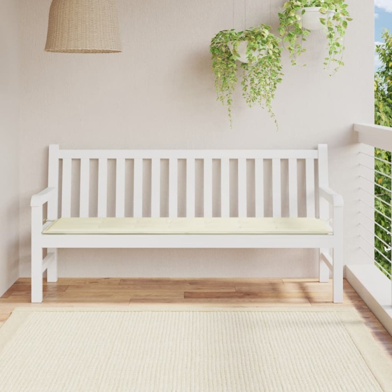 vidaXL Cojín de banco de jardín tela Oxford crema 180x50x3 cm vidaXL Cojín de banco de jardín tela Oxford crema 180x50x3 cm