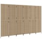 vidaXL Biombo de 6 paneles ratán sintético beige vidaXL Biombo de 6 paneles ratán sintético beige