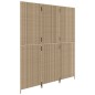 vidaXL Biombo de 3 paneles ratán sintético beige vidaXL Biombo de 3 paneles ratán sintético beige