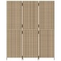 vidaXL Biombo de 3 paneles ratán sintético beige vidaXL Biombo de 3 paneles ratán sintético beige