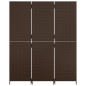 vidaXL Biombo de 3 paneles ratán sintético marrón vidaXL Biombo de 3 paneles ratán sintético marrón