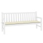 vidaXL Cojín de banco de jardín tela Oxford crema 180x50x3 cm vidaXL Cojín de banco de jardín tela Oxford crema 180x50x3 cm