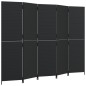 vidaXL Biombo de 5 paneles ratán sintético negro vidaXL Biombo de 5 paneles ratán sintético negro