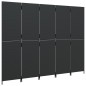 vidaXL Biombo de 5 paneles ratán sintético negro vidaXL Biombo de 5 paneles ratán sintético negro