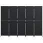 vidaXL Biombo de 5 paneles ratán sintético negro vidaXL Biombo de 5 paneles ratán sintético negro