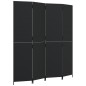 vidaXL Biombo de 4 paneles ratán sintético negro vidaXL Biombo de 4 paneles ratán sintético negro