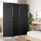vidaXL Biombo de 4 paneles ratán sintético negro vidaXL Biombo de 4 paneles ratán sintético negro