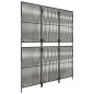 vidaXL Biombo de 3 paneles ratán sintético gris vidaXL Biombo de 3 paneles ratán sintético gris
