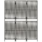 vidaXL Biombo de 3 paneles ratán sintético gris vidaXL Biombo de 3 paneles ratán sintético gris