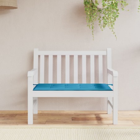 vidaXL Cojín de banco de jardín tela Oxford azul 120x50x3 cm