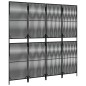 vidaXL Biombo de 4 paneles ratán sintético negro vidaXL Biombo de 4 paneles ratán sintético negro
