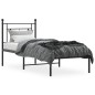 vidaXL Estructura de cama con cabecero metal negro 80x200 cm vidaXL Estructura de cama con cabecero metal negro 80x200 cm