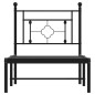 vidaXL Estructura de cama con cabecero metal negro 80x200 cm vidaXL Estructura de cama con cabecero metal negro 80x200 cm