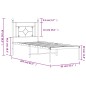 vidaXL Estructura de cama con cabecero metal negro 80x200 cm vidaXL Estructura de cama con cabecero metal negro 80x200 cm