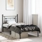 vidaXL Estructura de cama con cabecero metal negro 90x200 cm vidaXL Estructura de cama con cabecero metal negro 90x200 cm
