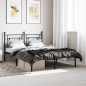 vidaXL Estructura de cama con cabecero metal negro 140x190 cm vidaXL Estructura de cama con cabecero metal negro 140x190 cm