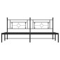 vidaXL Estructura de cama con cabecero metal negro 193x203 cm vidaXL Estructura de cama con cabecero metal negro 193x203 cm