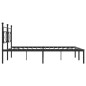 vidaXL Estructura de cama con cabecero metal negro 193x203 cm vidaXL Estructura de cama con cabecero metal negro 193x203 cm